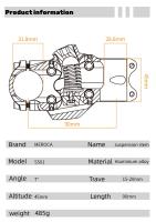 MEROCA Soporte De Manillar De Bicicleta De Suspensión Para MTB Montaña/Ruta 25.4mm Absorbedor De Choque De Manillar 31.8MM*90MM Aluminio - details 1