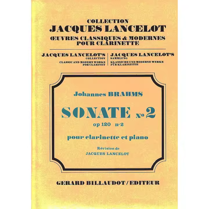 BRAHMS J.-Sonata Op.120 nº 2 en Mib Mayor para Clarinete y Piano (Lancelot) - 1
