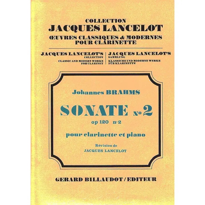 BRAHMS J.-Sonata Op.120 nº 2 en Mib Mayor para Clarinete y Piano (Lancelot) - 1