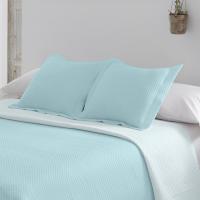 Mommata Colcha Lisa Reversible Termosellada Turquesa. - details 4