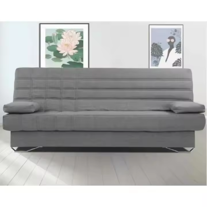 Sofá cama  con arcón clic-clac en colores Gris y Chocolate - 1