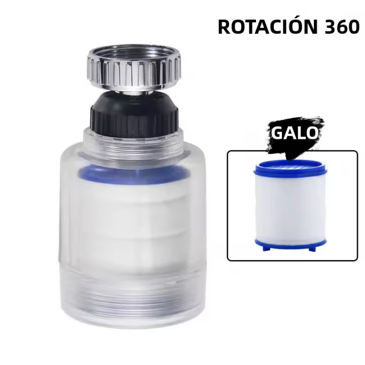 Adaptador De Extensión Para Grifo De Baño Universal Rotatable 1080 ° Filtro Conveniente Extensor De Grifo Clásico Montaje En Pared - 1