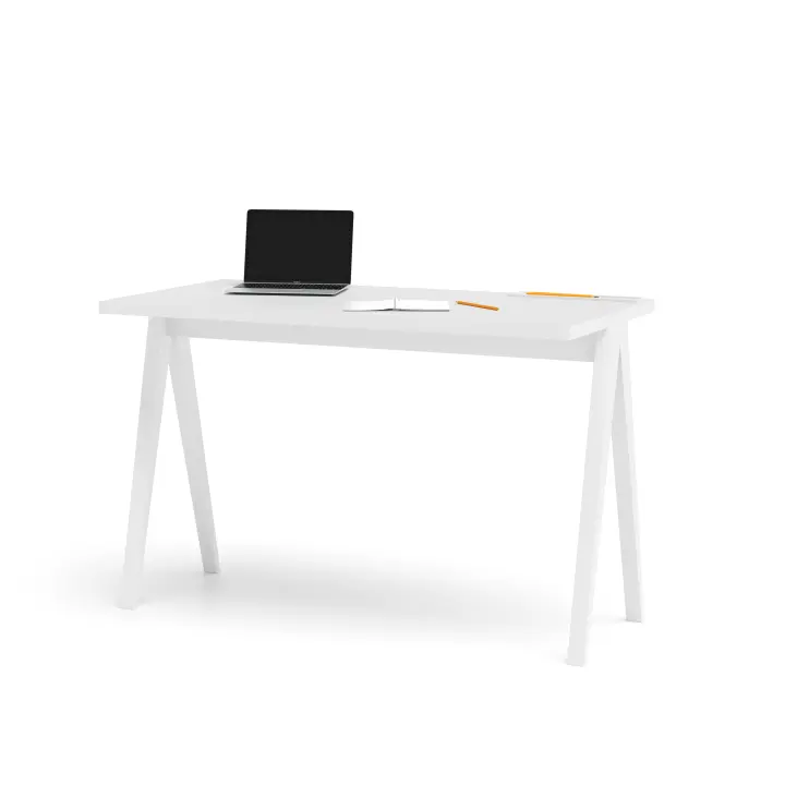 Escritorio de Herdasa, modelo 635 de la colección COMPÁS, en melamina y madera de haya - 1