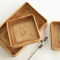 Cesta De Almacenamiento Tejida a Mano En Rotura Para Picnic Almohadilla De Pan Y Comida Caja De Frutas Y Pasteles Decoración De Escritorio En Casa Material De Bambú Ecológico - details 11