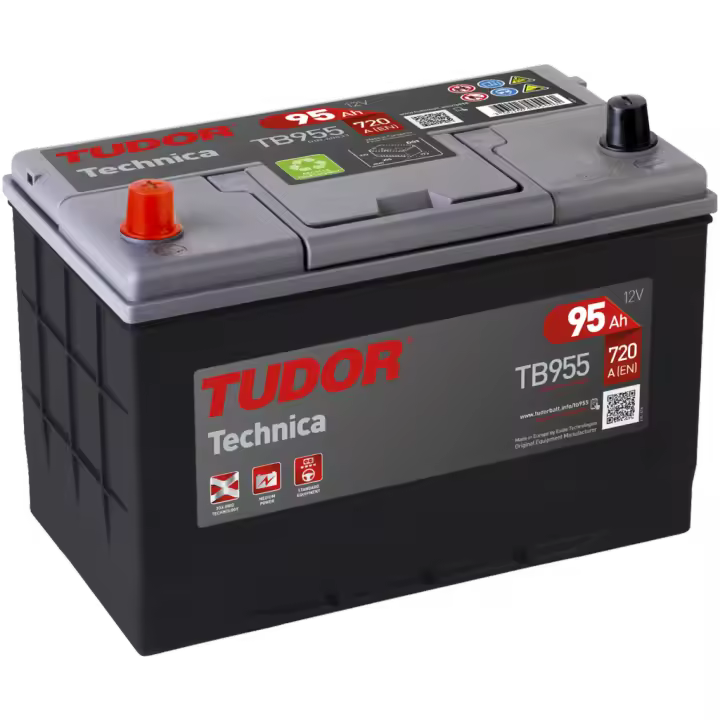 Batería de coche Tudor TB955 Technica. 12V - 95Ah/760A (EN) Caja D31 - 1