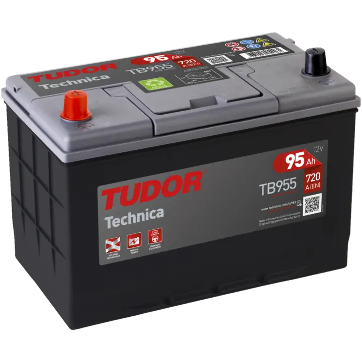 Batería de coche Tudor TB955 Technica. 12V - 95Ah/760A (EN) Caja D31 - 1