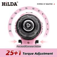 HILDA 12V Taladro Eléctrico De Litio Rosa 3/8 Pulgada Taladro Eléctrico Sin Cable Mini Herramienta De Perforación Para DIY En El Hogar - details 7