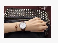 Reloj de pulsera de cuarzo analógico de estilo minimalista para mujer. - details 2