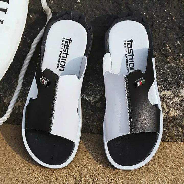 Sandalias Antideslizantes Para Hombre Verano 2024 Moda Casual Zapatos De Playa Transpirables Tallas Reales Material De Suela De Goma - 1
