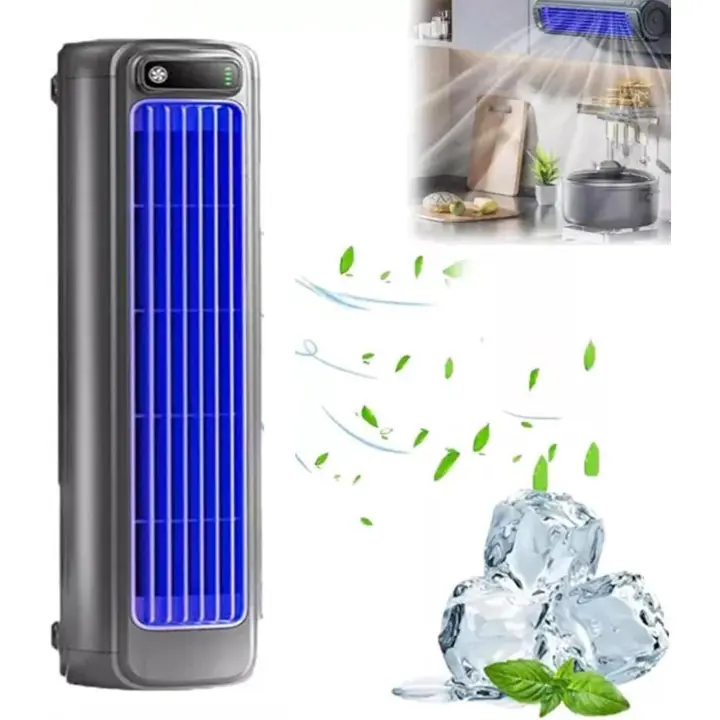Aire acondicionado Cooling Ace, portátil (2024), con ventilador de 3 velocidades y pantalla táctil LED, ideal para cocina, dormitorio, baño y oficina (gris, 1 unidad) - 1