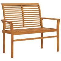 vidaXL Banco de jardín madera maciza de teca 112 cm - details 0