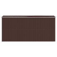 Cobertizo jardín acero galvanizado marrón oscuro 192x440x223 cm Decoración de muebles de jardín al aire libre - details 4