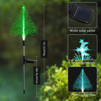 Luz De Árbol De Navidad Solar Impermeable Y Colorida Con Fibra Óptica Luz De Invierno Autónoma Con Enchufe Al Suelo - details 1