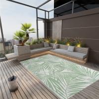 vidaXL Alfombra de exterior PP 140x200 cm alfombra al aire libre Color Verde claro,  Verde,  verde y mas - details 1