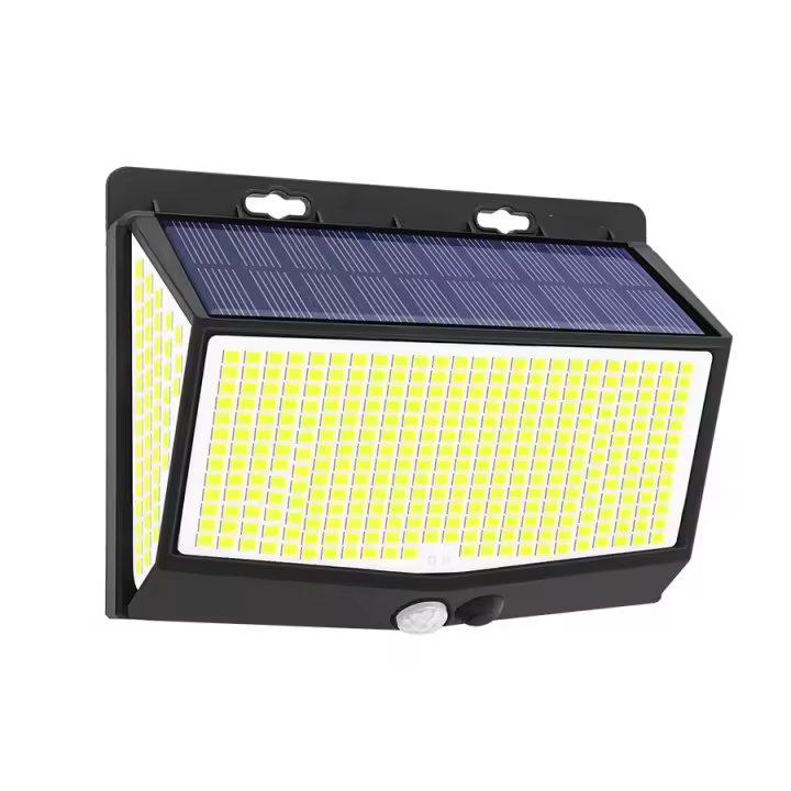 Lámpara LED Solar para exteriores, luz impermeable para decoración de jardín, calle, Sensor de cuerpo humano, 3 modos, 468 - 1