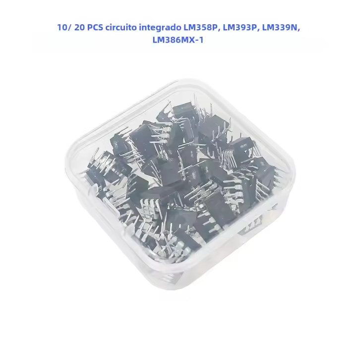 Kit De Chips De Circuito Integrado LM358P LM393P LM339N LM386MX-1 Amplificador Operacional Electrónico DIP/SOP Encapsulamiento 10/20PCS - 1