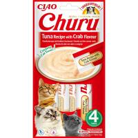 Pack de 3  Churu Snack Puré Receta De Atún Con Cangrejo Para Gatos 4X14gr - details 0