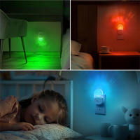 Luz Nocturna Cambio De Color Que Se Entraña En La Pared Para Niños Con Sensor De Atardecer a Medianoche Para Decoración De Baño Regalo - details 6