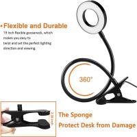 - Lámpara Flexo Led Negro NICE 9W con Pinza y 3 Temperaturas de Luz 3000-4000-6500K para Escritorio, Estantería o Mueble, Cable USB Incluido - Iluminación Ajustable y Diseño Moderno - details 4