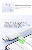 Cargador Rápido PD 60W 6A Cable USB C Tipo C De 2m Para Apple iPhone 15 pro Macbook Huawei Samsung Xiaomi Cable De Datos - details 12