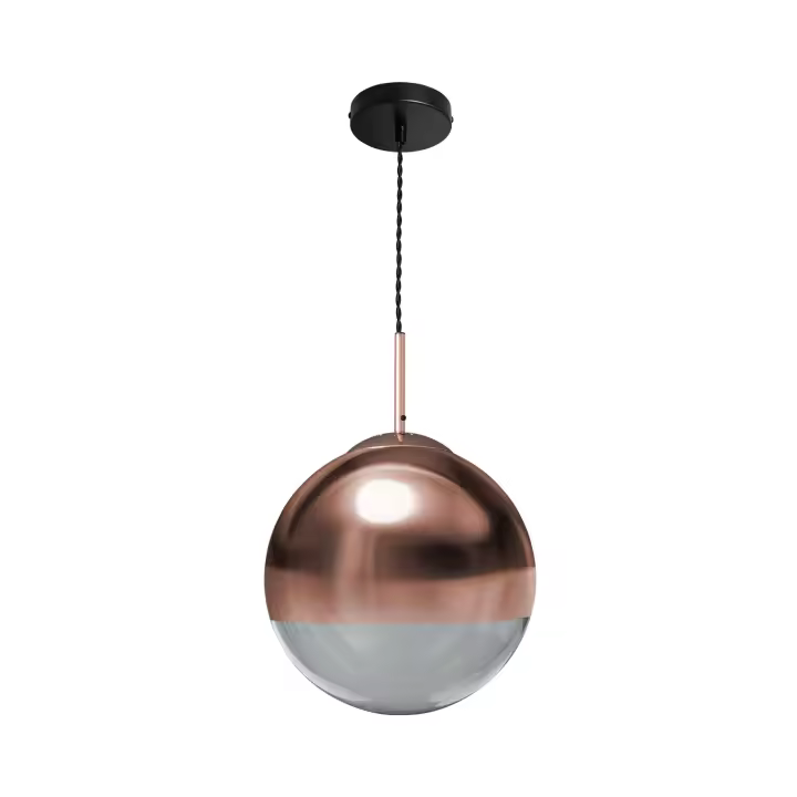 Ledkia Lámpara Colgante Metal y Cristal Yelitza Oro Rosa - 1