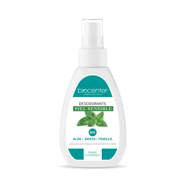 BIOCENTER Desodorante Natural spray - Aloe, Menta, Tomillo - Ecológico y Vegano - 1