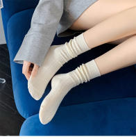 Calcetines Blancos Para Mujer Estilo Preppy Con Rayas Sencillos Y Comodidad Algodón Poliéster Spandex Casual Color Sólido - details 3