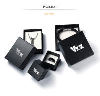 Pulsera De Cuero Genuino Negro Para Hombre Vnox ID Tag Estilo Elegante Doble Capa Envolvente Ajustable 8.26 Pulgadas - details 9