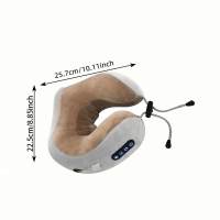 Almohada De Cuello Portátil En Forma De U Con Masajeador Eléctrico Y Calor Recargable Por USB Relajador De Músculos Del Hombro Y Cuellodetails 13