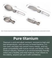 Cuchara Plegable De Titanio Puro Para Camping Y Pícnic Cuchara Y Cucharón De Aleación De Titanio Portátil Resistente Al Agua Hirviendo - details 0