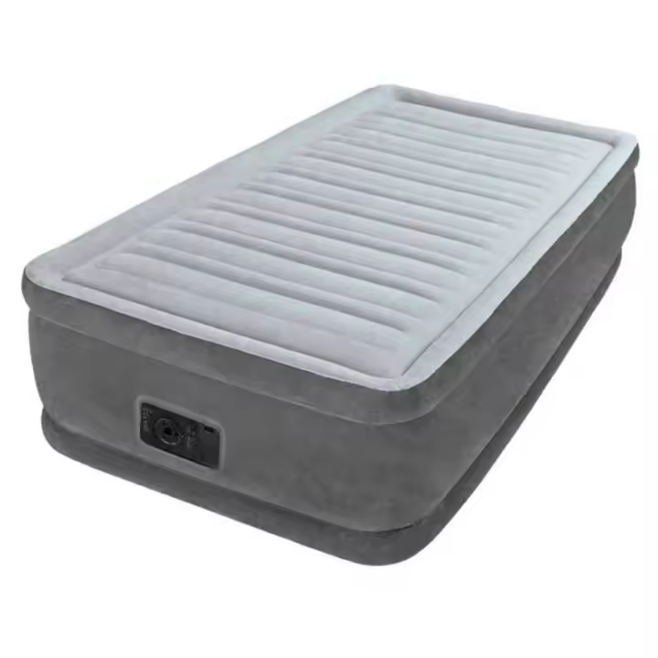 Colchón hinchable individual Dura-Beam Plus Intex con bomba eléctrica gris 46x99x191 cm - 1