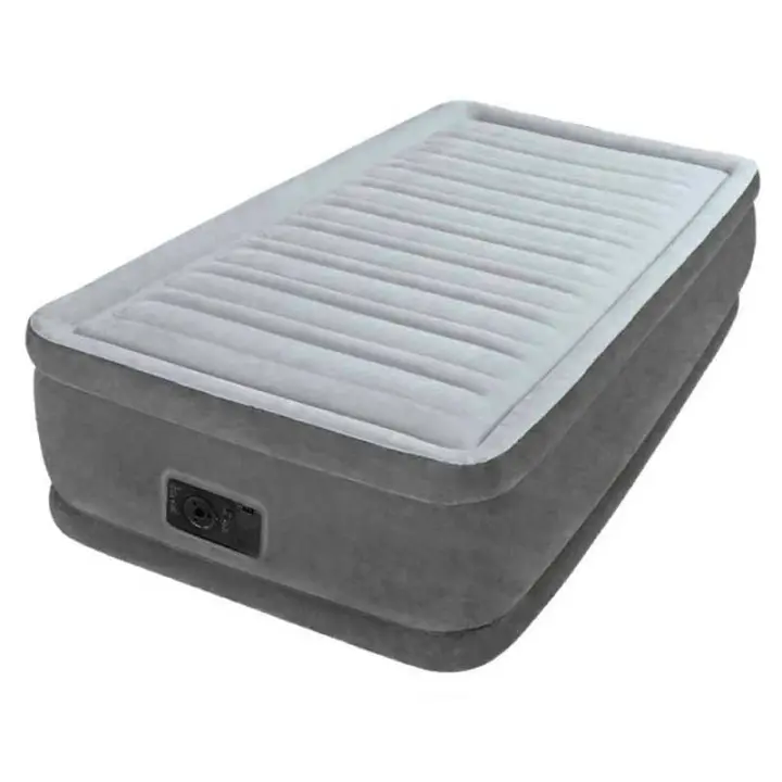 Colchón hinchable individual Dura-Beam Plus Intex con bomba eléctrica gris 46x99x191 cm - 1
