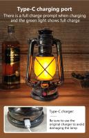 Lámpara De Mesa LED Recargable Retro Con 3 Modos De Iluminación Luces De Ambiente Vintage Portátil Para Viajes Y Camping - details 2