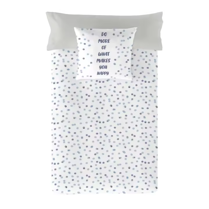 FUNDA NÓRDICA 100% ALGODÓN ISIS AZUL POPCORN FABRICADO EN ESPAÑA - 1