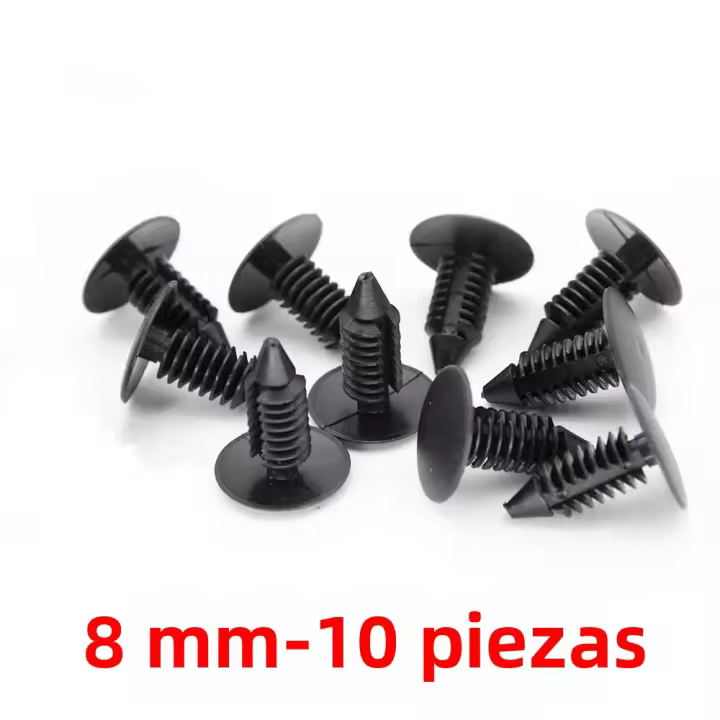  Clips De Nylon Para Automóvil Con Agujero De 8mm Resistentes Y Universales Para Parachoques Y Guardabarros 10-50PCS - 1