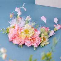 Clip De Cabello Para Novia Rosa Complemento Floral Para Bodas Accesorios De Cabello Tradicionales Para Fiestas Carnavalescas Y Festivas - details 2