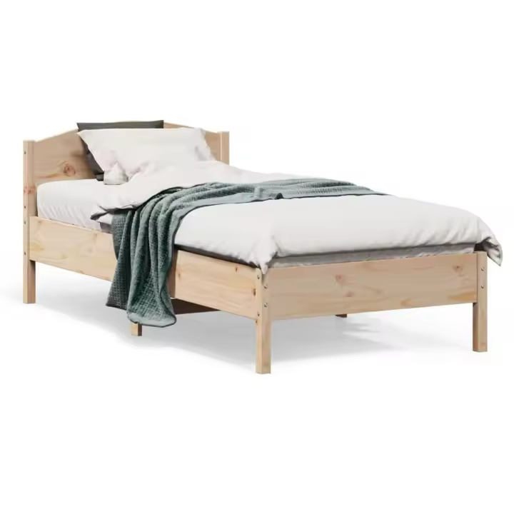 Estructura de cama sin colchón Madera maciza Pino 75x190 cm - 1