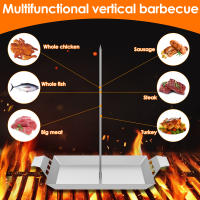 Rack De Asado Vertical Para Pato Y Pollo En Acero Inoxidable Soporte Para Churrasco Para Hogar Y Camping Picnic - details 3