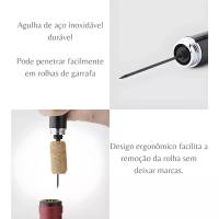 Bomba De Aire Portátil Para Abrevidrios Con Corte De Sellador - Fácil Remoción De Tapa Para Amantes Del Vino Material De Acero Inoxidable - details 3