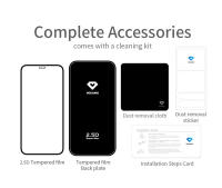 Vokamo - Protector de Pantalla de Vidrio Templado 99% Antibacteriano 0,25mm de Alta Calidad y Ultra Claridad HD para iPhone 12 Series (iPhone 12, 12 mini, 12 Pro, 12 Pro Max) Borde Negro - details 12