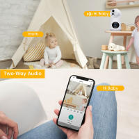 Cámara De Seguridad V380 4K 8MP Con Batería Integrada Y Dos Lentes Monitor De Bebé Indoor Con Audio Bidireccional Vigilancia Y Protección Doméstica - details 8