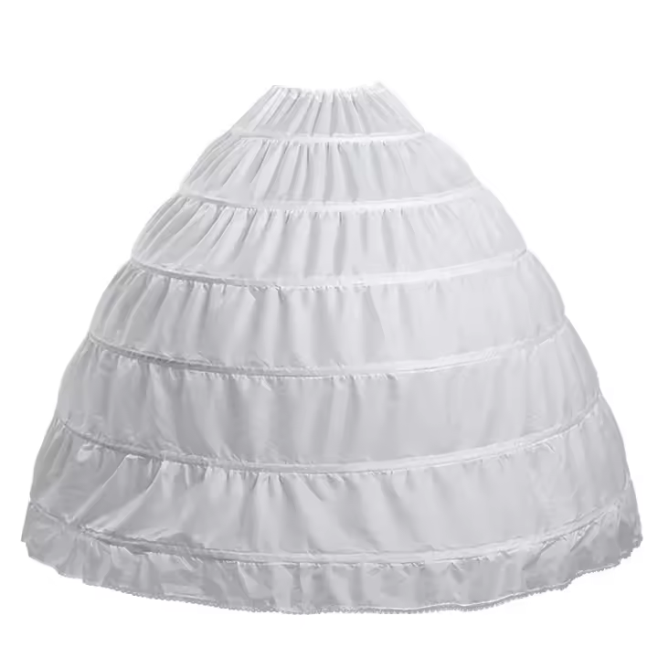 Falda Aros De 6 Piezas Para Mujer Crinolina Boda Vestido De Baile Media Camisa Material SPANDEX Técnica Tejido Planos Origin Mainland China - 1