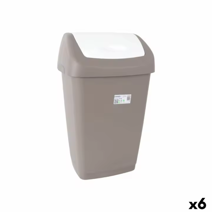 Papelera Tontarelli Aurora Gris 55 L (6 Unidades) - 1