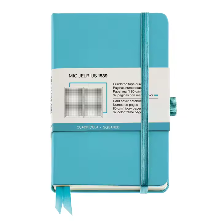Miquelrius Cuaderno Rígido 90X140 Cuadrícula C/Goma Azul Chromatic Miquelrius - 1