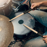 Par De Palancas De Batería Maibachi Con Punta De Madera Para Principiantes Y Niños Taiko Drum Master Palancas De Batería De Color Negro - details 2
