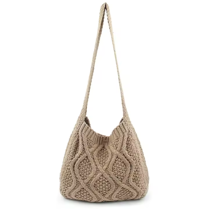 Cuerpo cruzado, Bolsos de hombro de las mujeres Bolsos de ganchillo Bolso de compras del hombro - 1