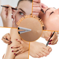 Juego De 6 Pinzas Profesionales De Acero Inoxidable Para Mujeres Y Hombres Pinzas De Precisión Para Cejas Y Pelos Enganchados - details 4