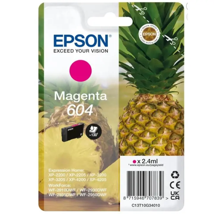Epson Tinta Original Cartucho Magenta 604 Tamaño Estándar - 1