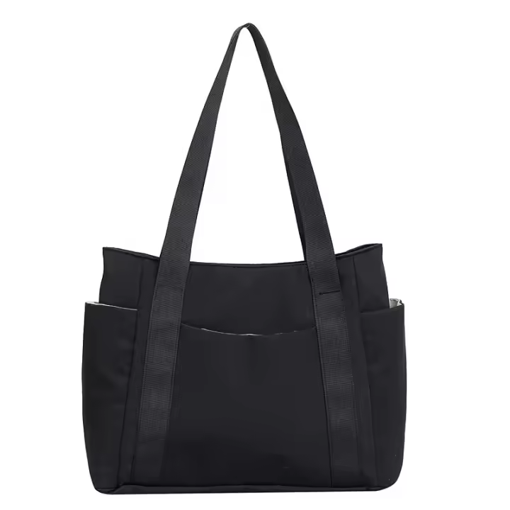 Bolso de mano de nailon de gran capacidad para mujer, bolsa de hombro de Color sólido para viaje, ocio Simple, para salir de mamá, novedad de 2024 - 1
