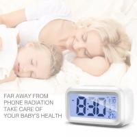 Reloj De Alarma Digital LCD Con Calendario Y Termómetro Reloj De Escritorio De Plástico Para La Casa Sin Dispositivo Inteligente - details 6